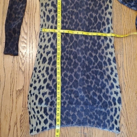 J. CREW LEOPARD WOOL SWEATER DRESS ANIMAL PRINT SIZE SMALL MOBWIFE COSTUME - Picture 11 of 12